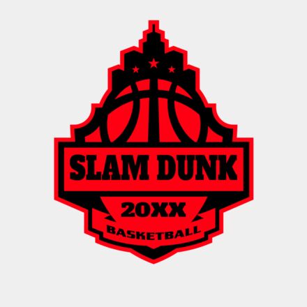 SLAM DUNK Basketball Logo Template Thumbnail