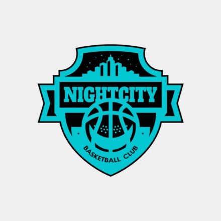 Night city Basketball club logo template Thumbnail