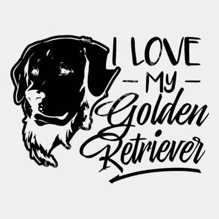 I love my Golden Retriever   for black Thumbnail