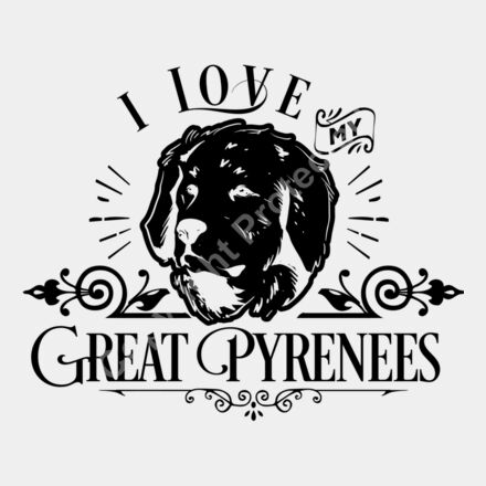 I love my Great Pyrenees   for black Thumbnail