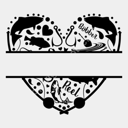 heart fish split frame Thumbnail