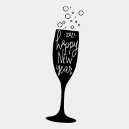 Happy New Year in Champagne Glass Thumbnail