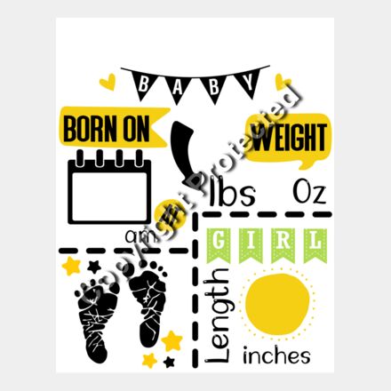 baby feet chart no boxes am girl Thumbnail
