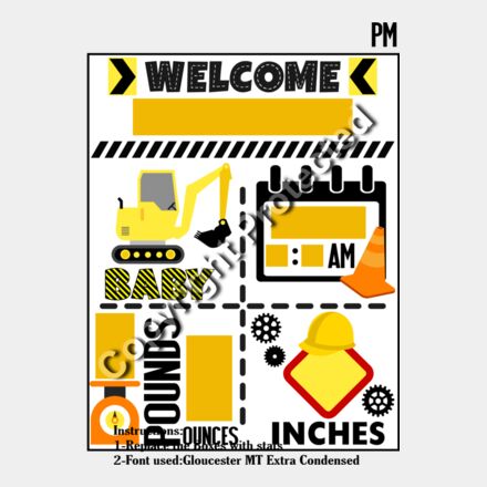 construction theme  with instructions Thumbnail