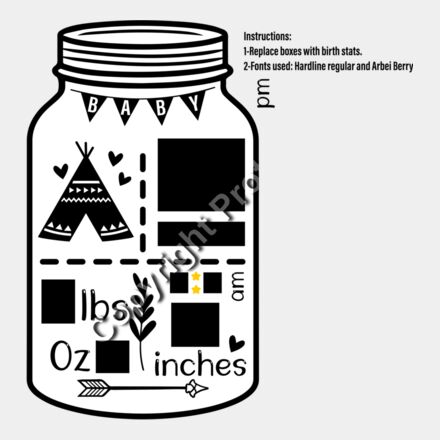 mason jar baby teepee with boxes Thumbnail