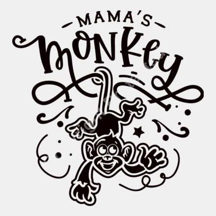 Mama s monkey  for black Thumbnail
