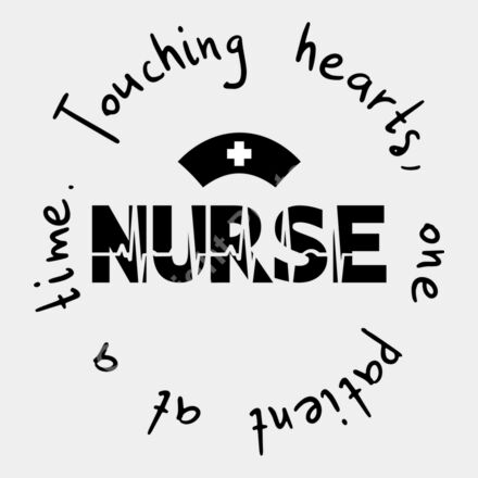 nurse touching hearts one patient at a time svg Thumbnail