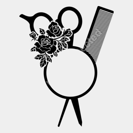 comb scissors circle monogram Thumbnail