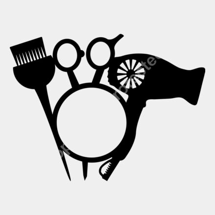 hairdresser circle monogram Thumbnail