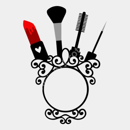 makeup circle monogram frame Thumbnail