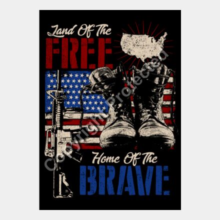 Land Of The FREE Home Of The The BRAVE   Colors Thumbnail
