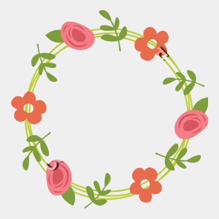 Circle flowers monogram Thumbnail