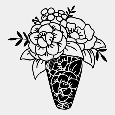 Flower vase Zentangle Thumbnail