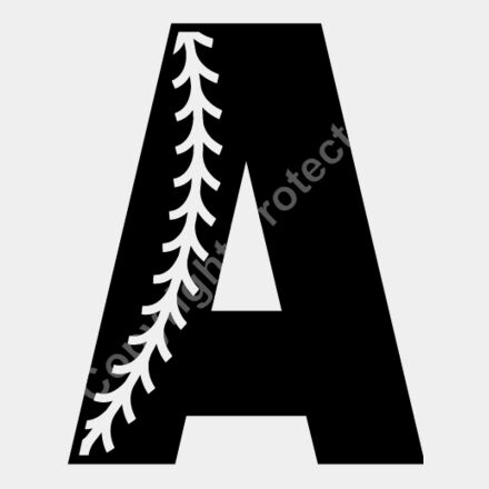 Baseball Alphabet A left Thumbnail