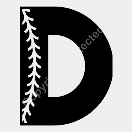 Baseball Alphabet D left Thumbnail