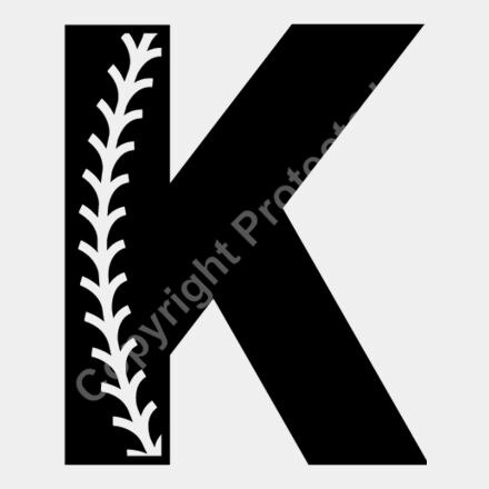 Baseball Alphabet K right Thumbnail