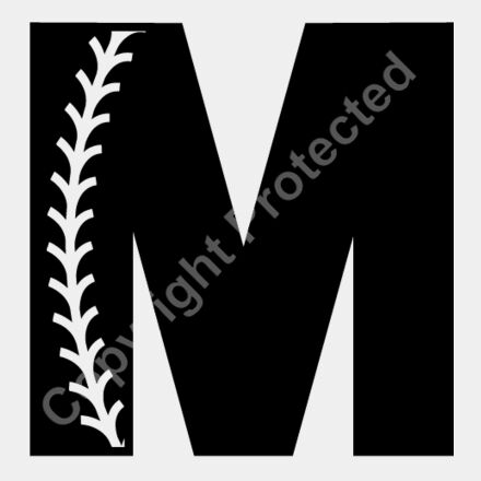 Baseball Alphabet M right Thumbnail