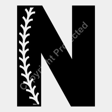 Baseball Alphabet N right Thumbnail