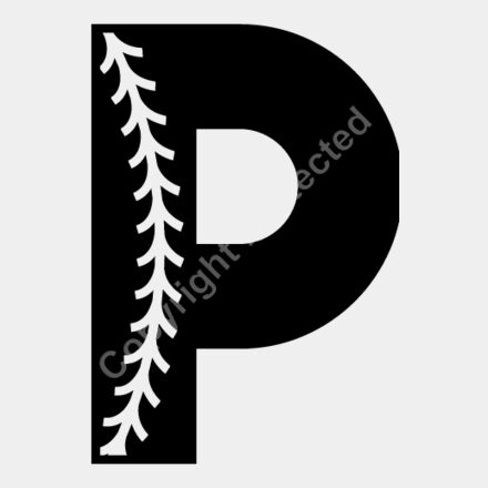 Baseball Alphabet P left Thumbnail