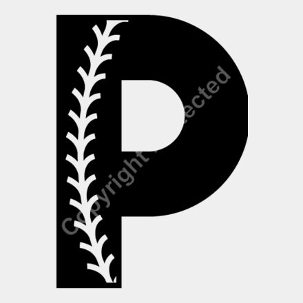 Baseball Alphabet P right Thumbnail