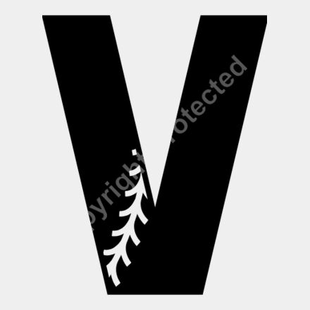 Baseball Alphabet V left Thumbnail