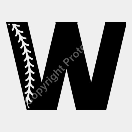 Baseball Alphabet W left Thumbnail