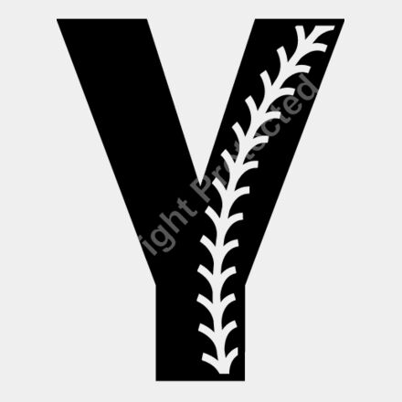 Baseball Alphabet Y right Thumbnail