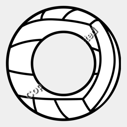 volleyball circle mono Thumbnail