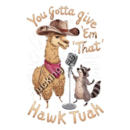 Hawk Tuah Llama Raccoon Thumbnail