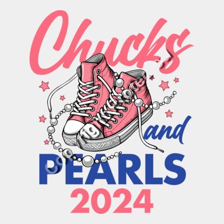Chucks and Pearls Kamala Harris 2024 graphic Thumbnail
