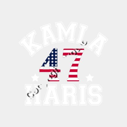 Kamala Harris 2024 American flag design graphic 47 Thumbnail