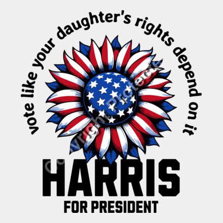 Kamala Harris 2024 American flag sunflower artwork Thumbnail