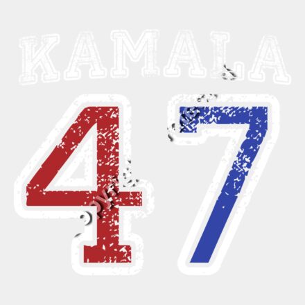 kamala harris 2024 campaign 47 red blue text design Thumbnail