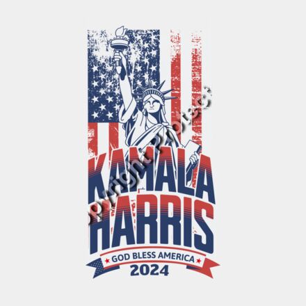 Kamala Harris 2024 campaign art featuring Statue of Liberty and American flag design      kamala Thumbnail