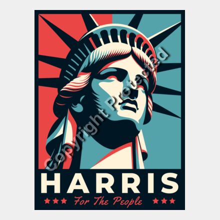 Kamala Harris 2024 campaign art featuring Statue of Liberty and bold typography     kamala harri Thumbnail