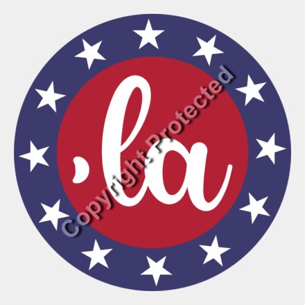 Kamala Harris 2024 campaign circular graphic with red and blue background and white stars    kam Thumbnail