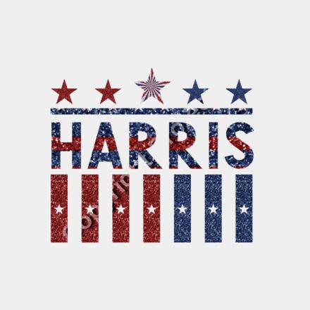 Kamala Harris 2024 campaign glitter graphics red blue stars stripes design Thumbnail