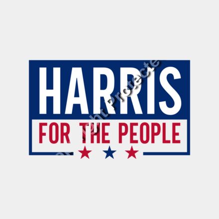 Kamala Harris 2024 campaign graphic featuring bold typography in blue and red  HARRIS FOR THE PE Thumbnail