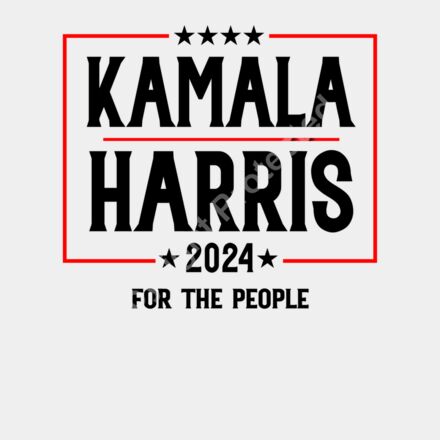 kamala harris 2024 campaign graphic red outline black background Thumbnail