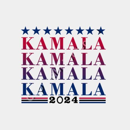 kamala harris 2024 campaign graphic stars text red blue Thumbnail
