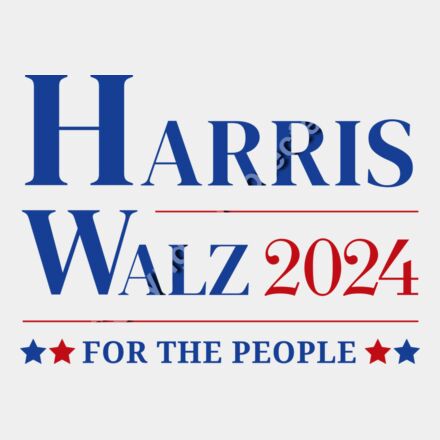 Kamala Harris 2024 campaign graphic with bold text and stars for the people message  harris walz Thumbnail
