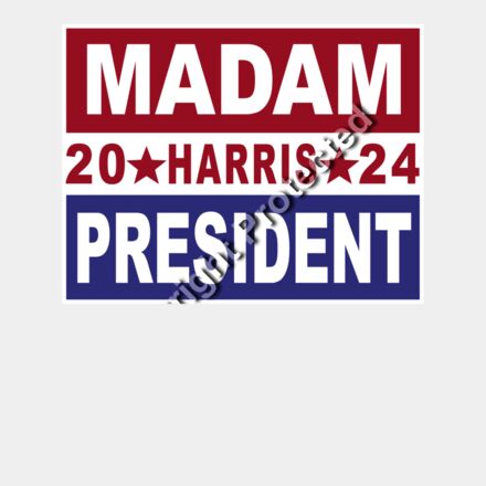 kamala harris 2024 campaign sign madam president red white blue Thumbnail