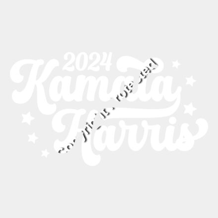 kamala harris 2024 campaign signature typography design white stars Thumbnail