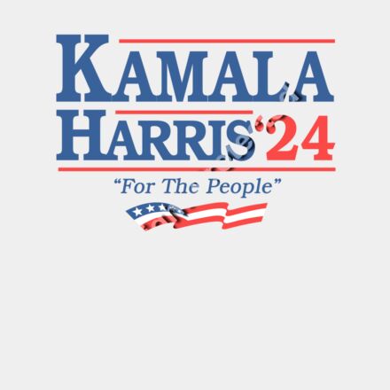 Kamala Harris 2024 campaign slogan graphic for the people with patriotic elements Thumbnail