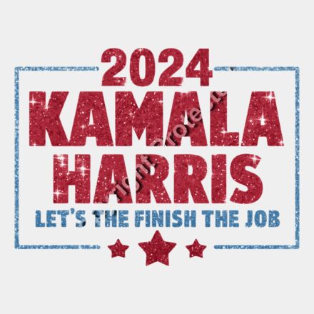 Kamala Harris 2024 campaign sparkling text with stars and patriotic colors    kamala harris 2024 Thumbnail