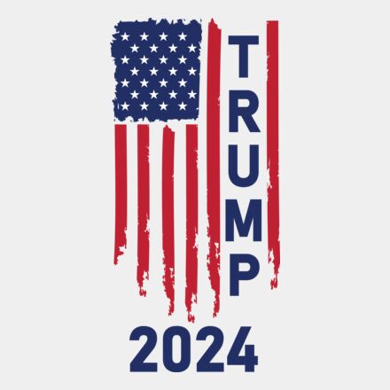 trump 2024 american flag red white blue patriotic graphic Thumbnail