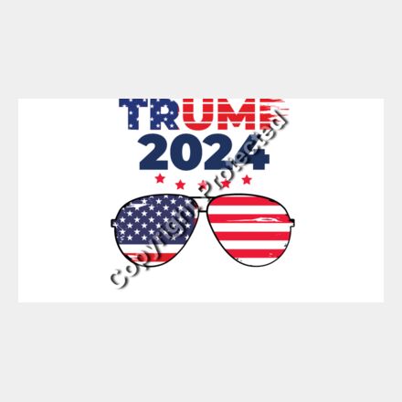trump 2024 american flag sunglasses patriotic design Thumbnail