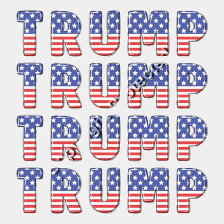 Trump 2024 American flag text pattern graphic Thumbnail