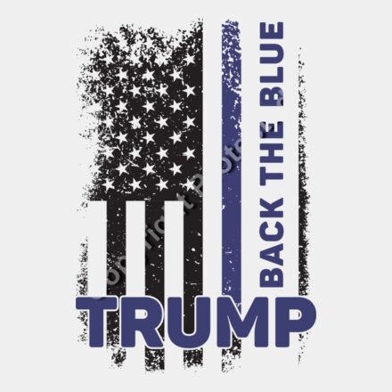 Trump 2024 Back the Blue American Flag Design Thumbnail