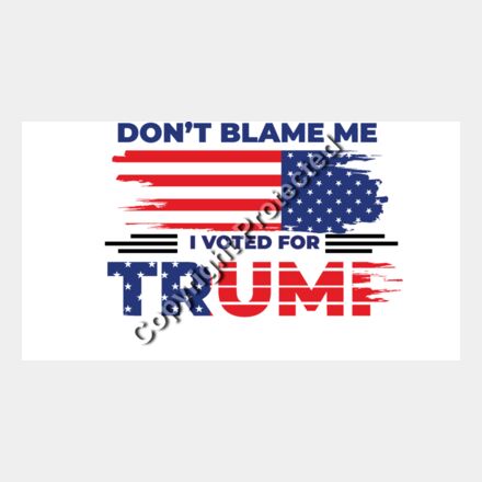 Trump 2024 campaign graphic with American flag and text Don t Blame Me I Voted For Trump Thumbnail